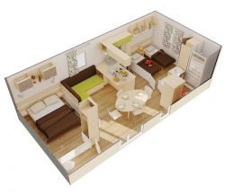 2-Bedroom Mobile Home for Rent Ar Kleguer Campsite