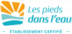Logo les pieds dans l'eau camping certifié dans le Finistère Nord