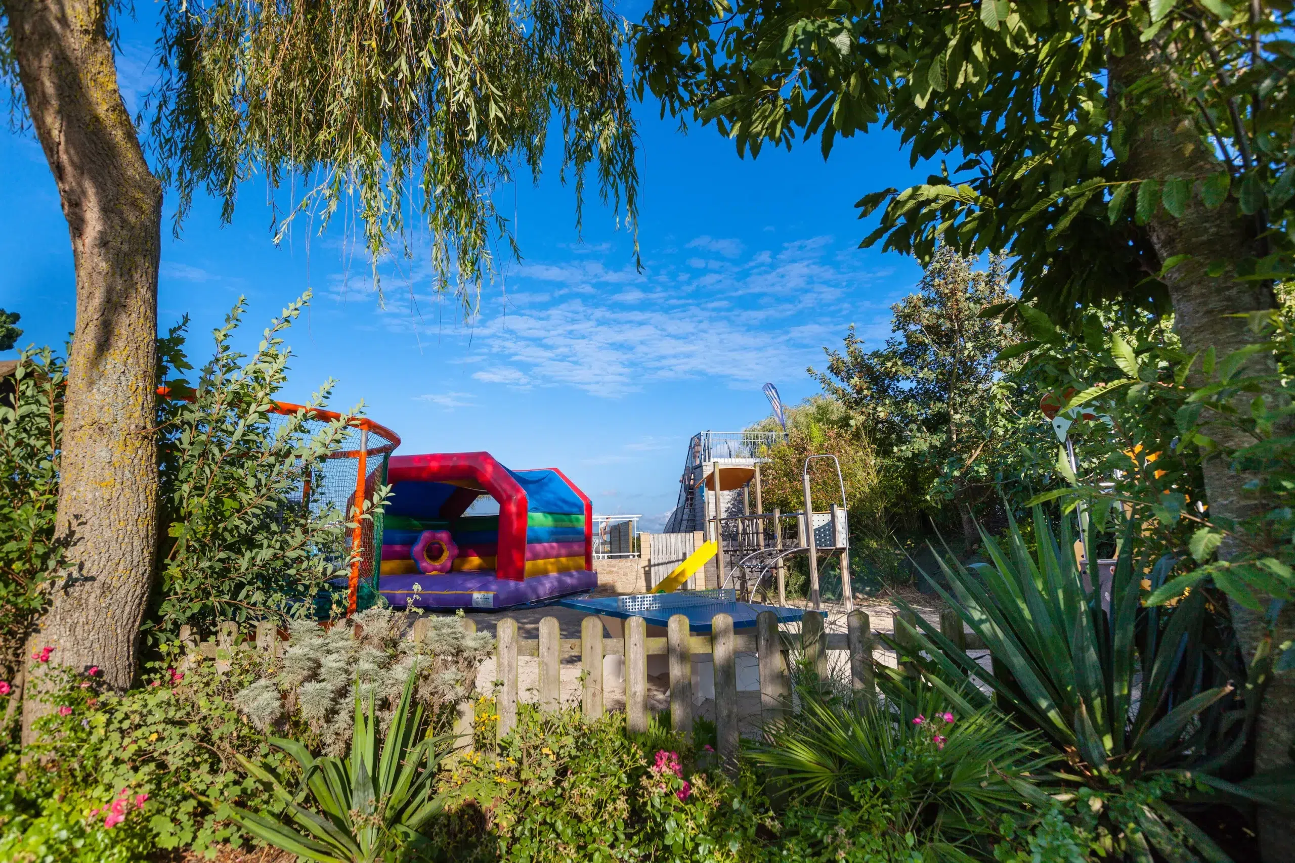 campsite in Finistere with playground and trampoline