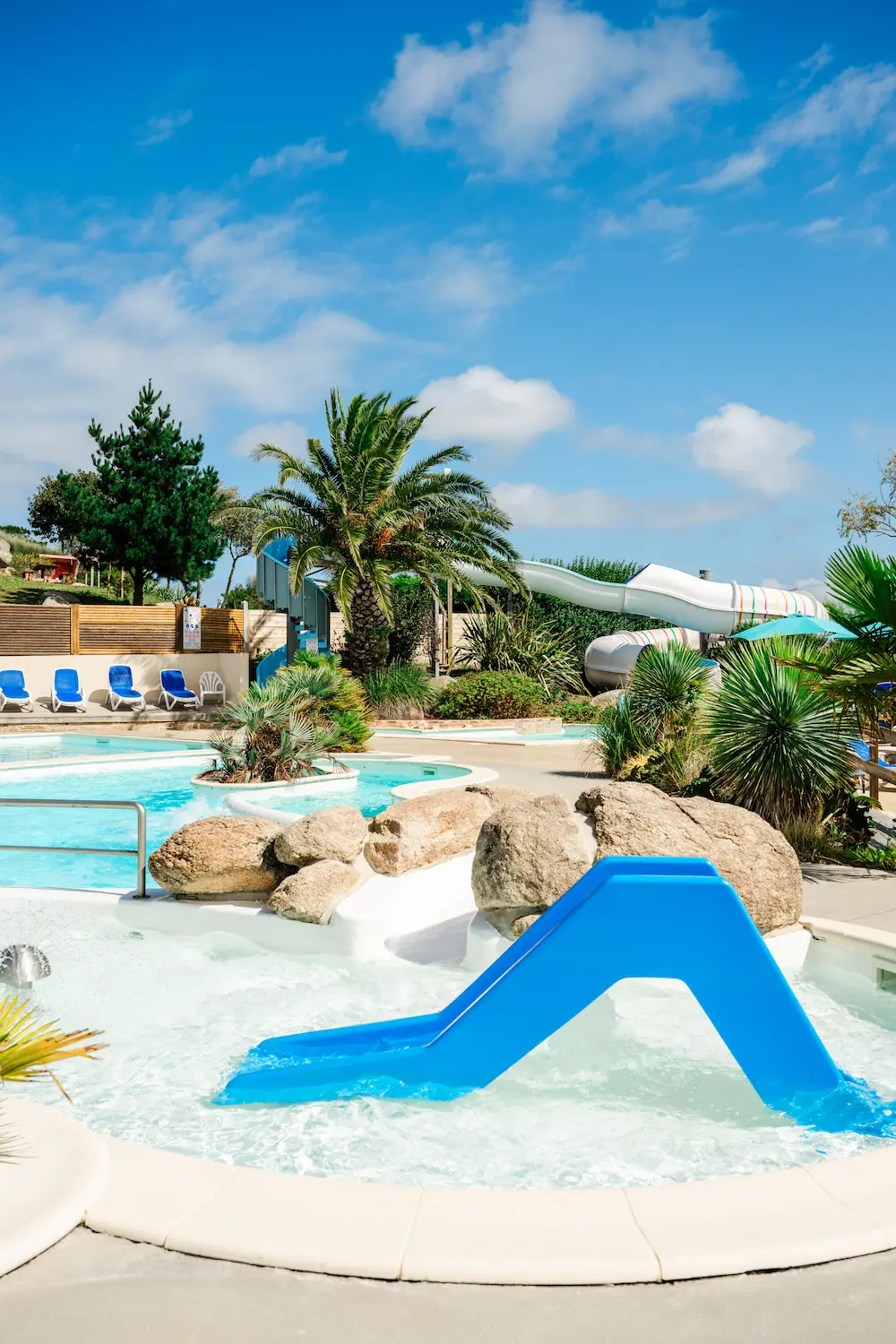 Finistere campsite with slides for children